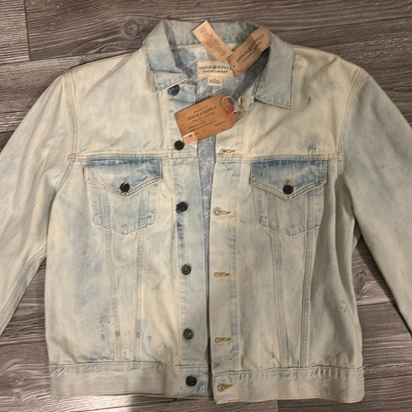 NWT DENIM & SUPPLY RALPH LAUREN DISTRESSED OX SKULL DENIM JEAN JACKET SIZE L - Picture 6 of 12